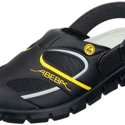 Abeba Berufsschuhe Sicherheitsschuhe ABEBA Clog Schwarz/ Gelb 37343 OB