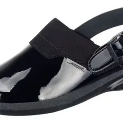 Abeba Berufsschuhe Sicherheitsschuhe ABEBA Clog Lack Schwarz 7621 OB