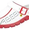 Abeba Berufsschuhe Sicherheitsschuhe ABEBA Clog Weiß/ Rot Mit Aufdruck ESD 37313 OB