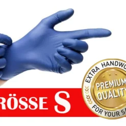 Box Mit 100 Stück UNIGLOVES® NITRIL Einweghandschuhe Größe S