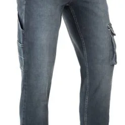 COOL AGENCY S.R.O Brams Jeans-Hose Blau 1.3650R12 Mit Taschen, Workwearhose Herrenjeans David Denim Stretch