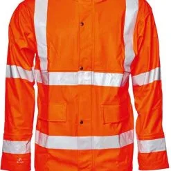 ELKA Rainwear ELKA PU Warnschutz Regen Jacke Parka En471 DryZone Visible