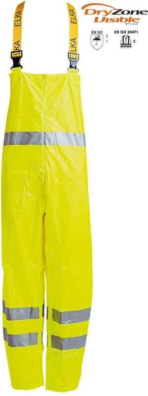 ELKA Rainwear ELKA Warnschutz Regen Latzhose En471 - DryZone 1 ELKA Rainwear ELKA Warnschutz Regen Latzhose En471 - DryZone