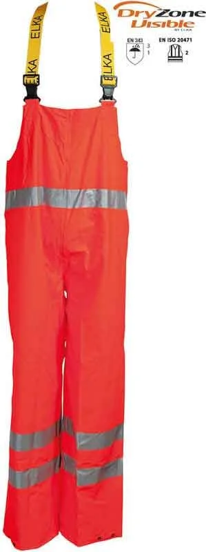 ELKA Rainwear ELKA Warnschutz Regen Latzhose En471 - DryZone 2 ELKA Rainwear ELKA Warnschutz Regen Latzhose En471 - DryZone – Bild 2
