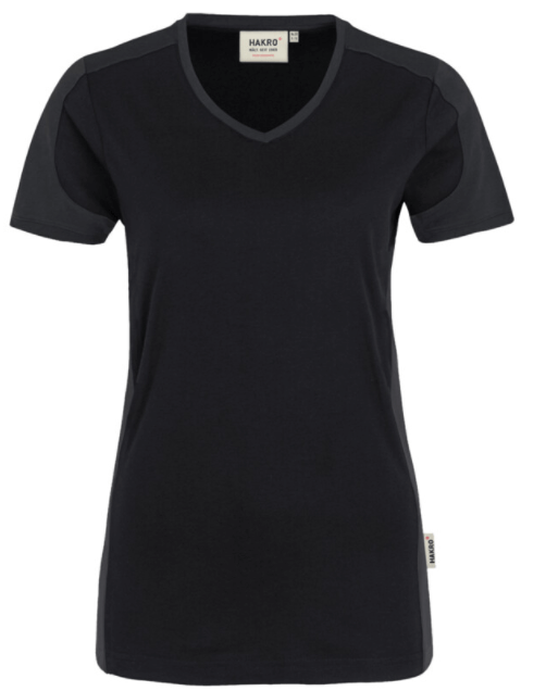 Hakro Damen V-Shirt Contrast 190 Mikralinar 1 Hakro Damen V-Shirt Contrast 190 Mikralinar