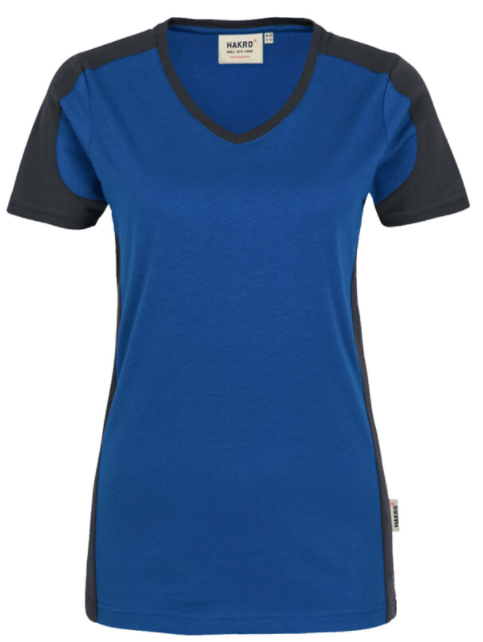 Hakro Damen V-Shirt Contrast 190 Mikralinar 4 Hakro Damen V-Shirt Contrast 190 Mikralinar – Bild 4