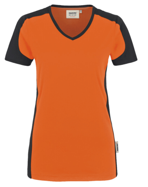 Hakro Damen V-Shirt Contrast 190 Mikralinar 6 Hakro Damen V-Shirt Contrast 190 Mikralinar – Bild 6