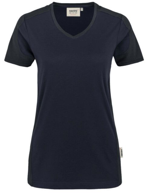 Hakro Damen V-Shirt Contrast 190 Mikralinar 7 Hakro Damen V-Shirt Contrast 190 Mikralinar – Bild 7