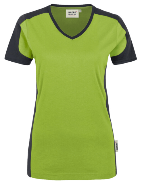 Hakro Damen V-Shirt Contrast 190 Mikralinar 8 Hakro Damen V-Shirt Contrast 190 Mikralinar – Bild 8