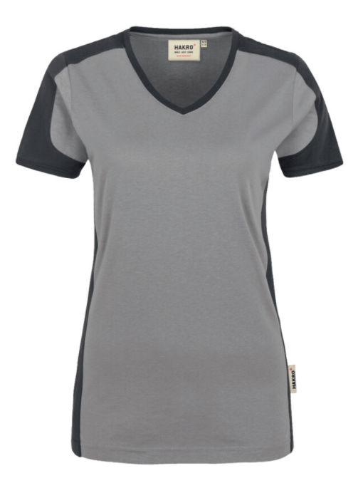 Hakro Damen V-Shirt Contrast 190 Mikralinar 9 Hakro Damen V-Shirt Contrast 190 Mikralinar – Bild 9