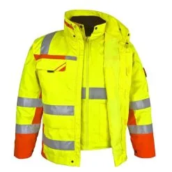 PKA Berufsbekleidung PKA Winterwarnschutz Parka 3in1, Warnschutzbekleidung