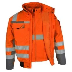 PKA Berufsbekleidung PKA Winterwarnschutz Pilotenjacke 3in1, Warnschutzbekleidung -Hotel und Gastronomie Modisch pka winterwarnschutz pilotenjacke 3in1 warnschutzbekleidung3